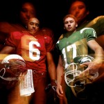 Cascade running back Lorne Bridgford (left) and Edmonds-Woodway quarterback Kyle McCartney